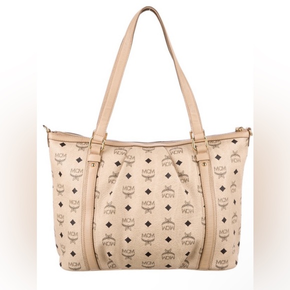 MCM Visetos Leather Shoulder Bag